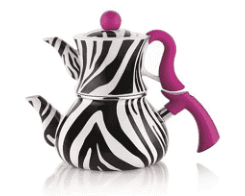 Schafer Zebra Çaydanlık Takımı. 3 Parça - Siyah Çizgili